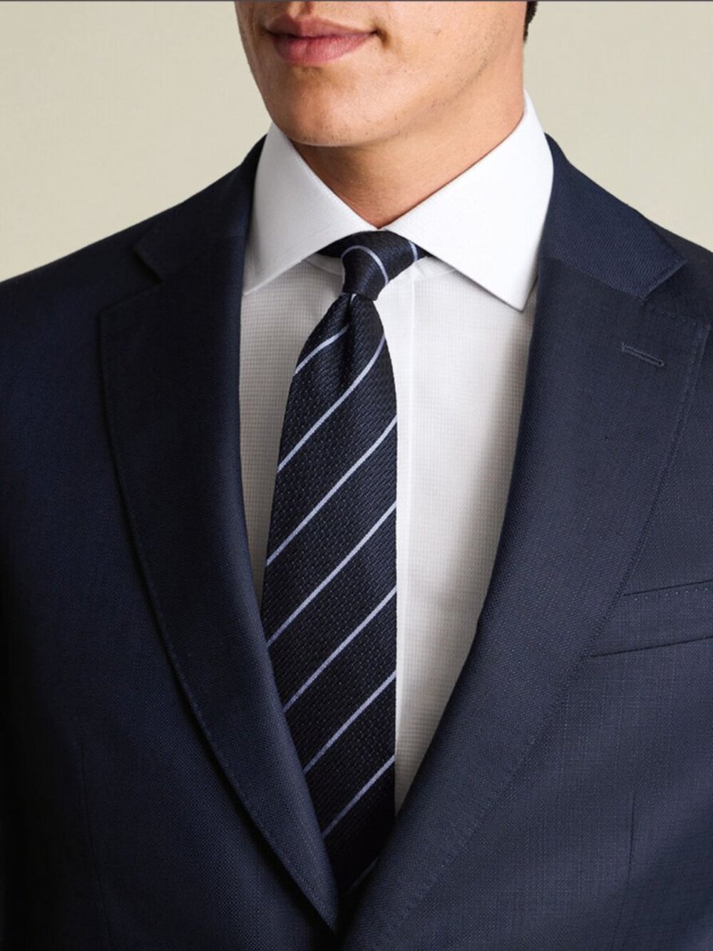 Charles Tyrwhitt Non-Iron Stretch Greenwich Weave Shirt, White, 15.5" Slim Fit‎ - Picture 6 of 7